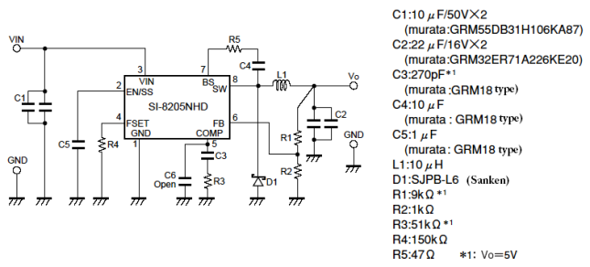SI-8205NHD ｜Sanken Electric automotive schematic diagrams 